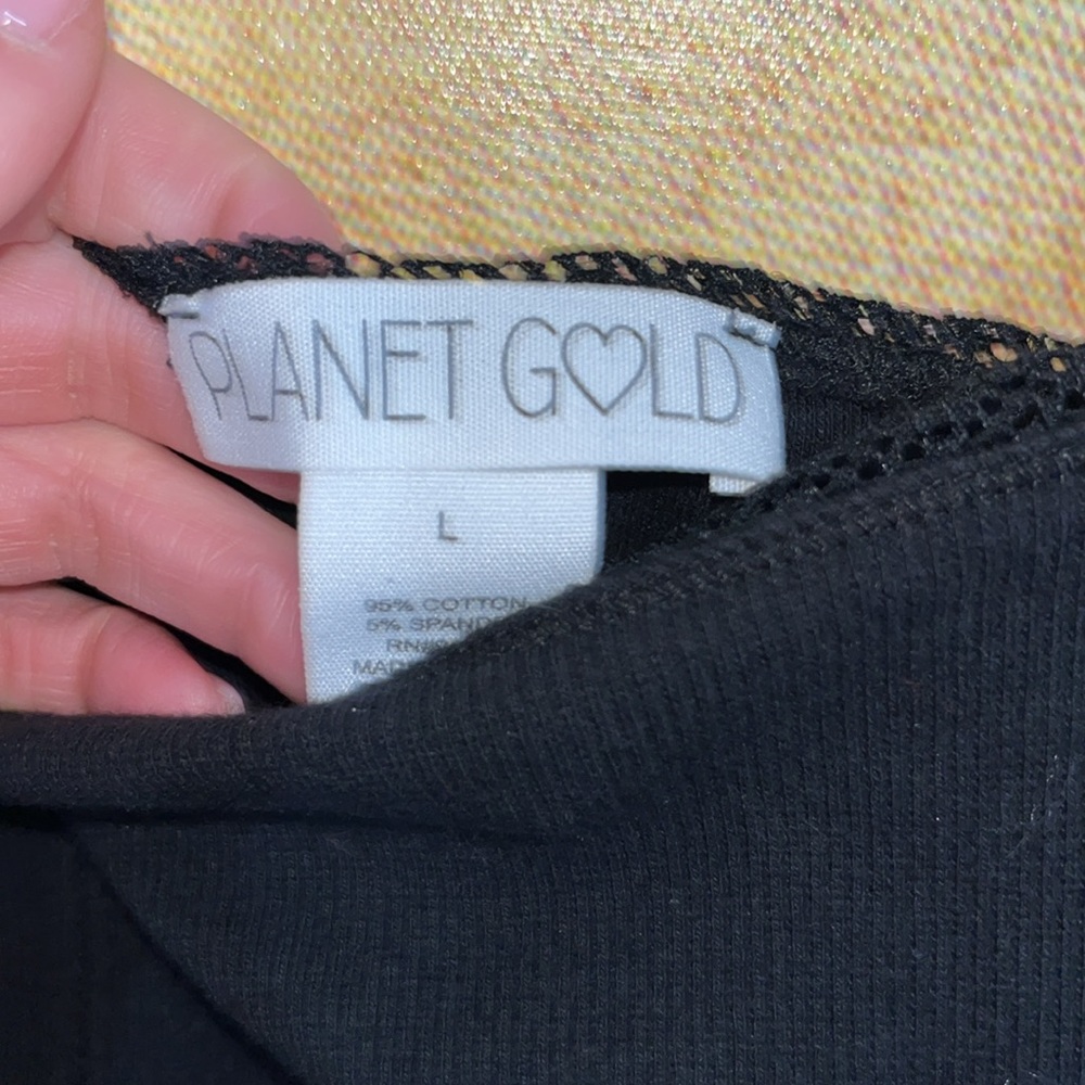 5 for $25! Planet gold black tank body suit - Picture 3 of 4